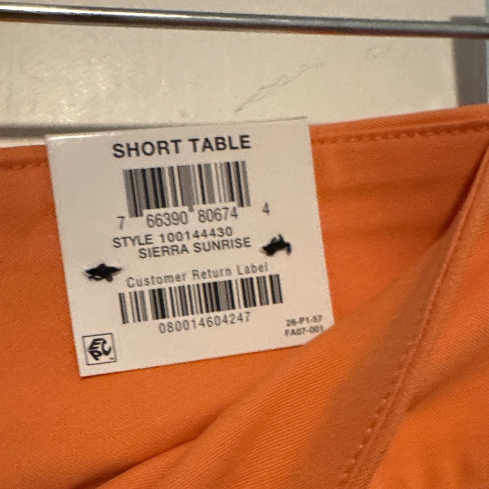 INC International Concepts High Waist Orange Shorts - Picture 2 of 4